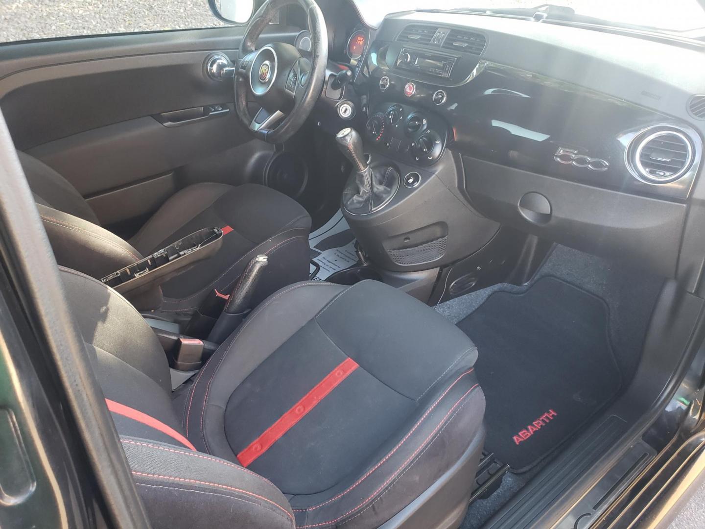 2013 black /black and red Fiat 500 Abarth Hatchback (3C3CFFFH1DT) with an 1.4L L4 engine, 5-Speed Manual transmission, located at 323 E Dunlap Ave., Phoenix, AZ, 85020, (602) 331-9000, 33.567677, -112.069000 - 2013 Fiat 500 Abarth Hatchback,........EXCELLENT condition, A Real Must See!!.... ONLY 129K miles..... Ice cold A/C, No accidents, Power everything, Kenwood Stereo/cd player, Phone sync, Bluetooth, Clean black and red interior with black and red cloth seats in near perfect condition, power windows, - Photo#12