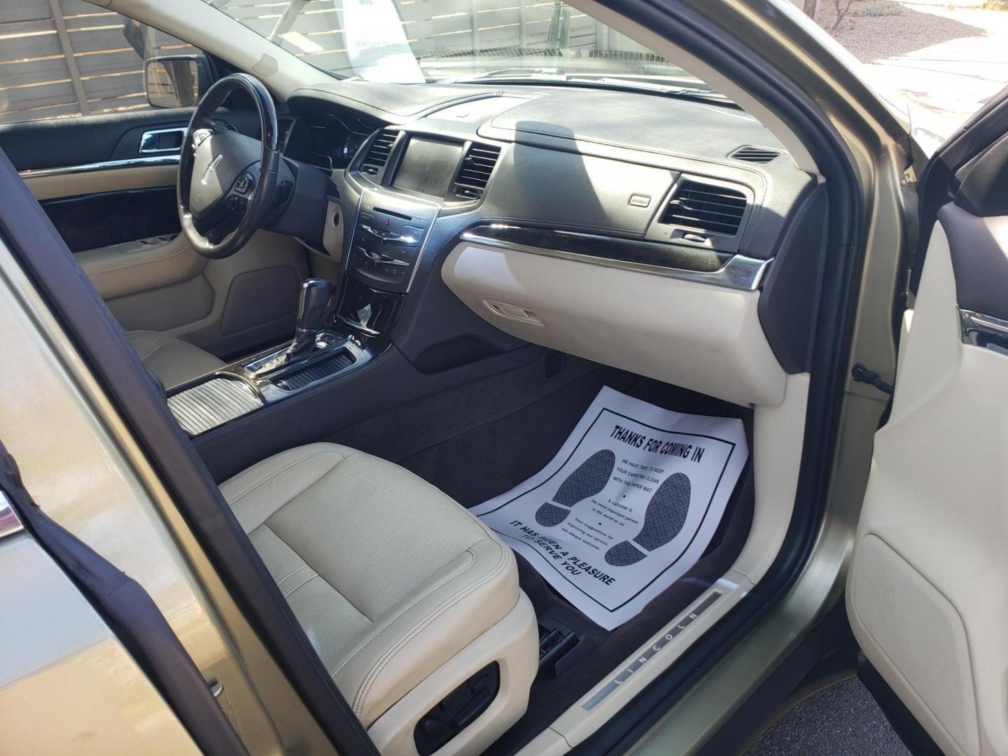 2013 gold /Tan and black Lincoln MKS EcoBoost AWD (1LNHL9FT6DG) with an 3.5L V6 DOHC 24V engine, 6-Speed Automatic transmission, located at 323 E Dunlap Ave., Phoenix, AZ, 85020, (602) 331-9000, 33.567677, -112.069000 - 2013 Lincoln MKS EcoBoost AWD,......A True Must See!! No accidents, IceCold AC, The car is gorgeous inside and out, power windows, power door locks, Gorgeous tinted sunroof, touch screen Stereo/Cd Player, Navigation, Phone sync, Bluetooth, Satellite radio compatible, Backup camera, Clean tan and gra - Photo#13