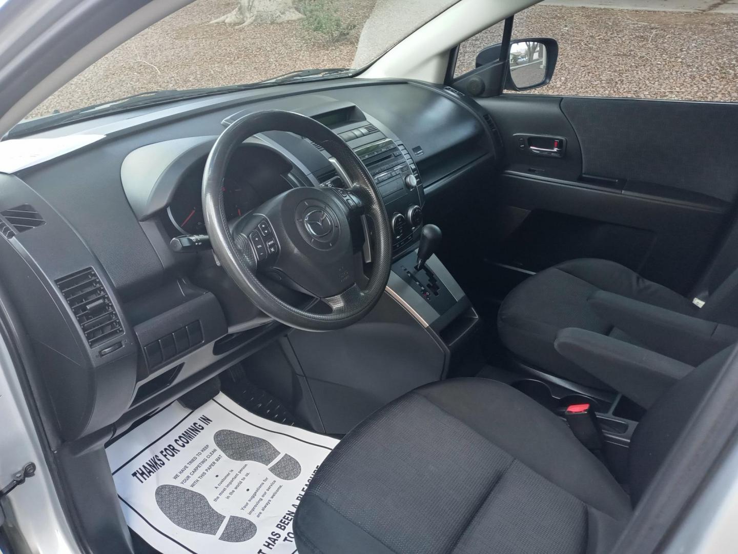 2008 silver /gray and black Mazda MAZDA5 Grand Touring (JM1CR293080) with an 2.3L L4 DOHC 16V engine, 5-Speed Automatic transmission, located at 323 E Dunlap Ave., Phoenix, AZ, 85020, (602) 331-9000, 33.567677, -112.069000 - 2008 Mazda MAZDA5 Grand Touring,.......EXCELLENT condition,........ Ice Cold A/C, Clean black and gray interior with black cloth seats in near perfect condition, New brakes, Tune up, Stereo/CD Player, Bluetooth, Phone sync, Satellite compatible, 3RD Row seating, Rear A/C, Gorgeous tinted sunroof, Th - Photo#9
