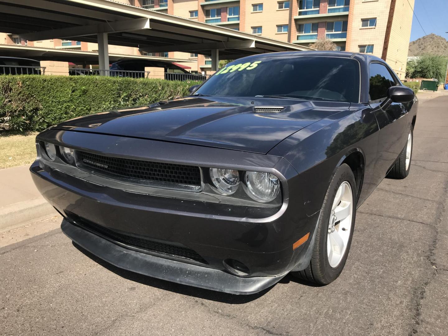 2014 gray /gray and black Dodge Challenger SXT (2C3CDYAG5EH) with an 3.6L V6 DOHC 24V engine, 5-Speed Automatic transmission, located at 323 E Dunlap Ave., Phoenix, AZ, 85020, (602) 331-9000, 33.567677, -112.069000 - 2014 DODGE CHALLENGER SXT ,.....A Must See!!... Automatic, 3.6L V6, Ice cold AC. The car is gorgeous inside and out. Power windows, Power door locks, Stereo/ CD Player, Beautiful Gray Exterior with gray leather seats in near good condition, Clean title , Runs and Drives Excellent. passed emissions. - Photo#0