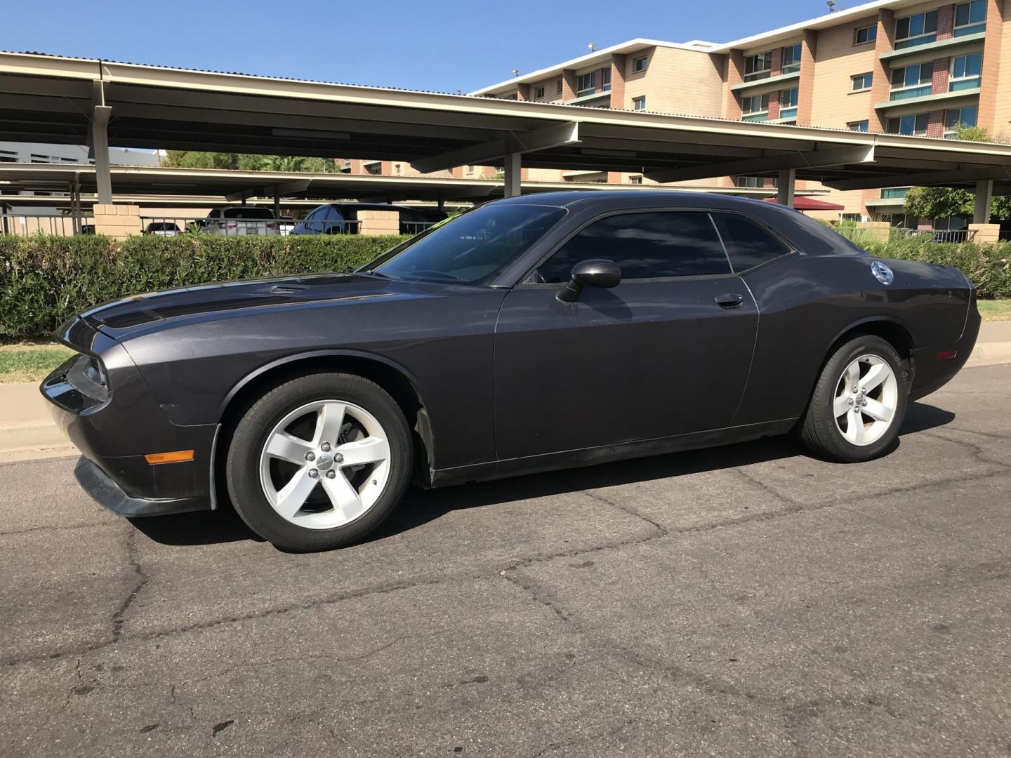 2014 gray /gray and black Dodge Challenger SXT (2C3CDYAG5EH) with an 3.6L V6 DOHC 24V engine, 5-Speed Automatic transmission, located at 323 E Dunlap Ave., Phoenix, AZ, 85020, (602) 331-9000, 33.567677, -112.069000 - 2014 DODGE CHALLENGER SXT ,.....A Must See!!... Automatic, 3.6L V6, Ice cold AC. The car is gorgeous inside and out. Power windows, Power door locks, Stereo/ CD Player, Beautiful Gray Exterior with gray leather seats in near good condition, Clean title , Runs and Drives Excellent. passed emissions. - Photo#2