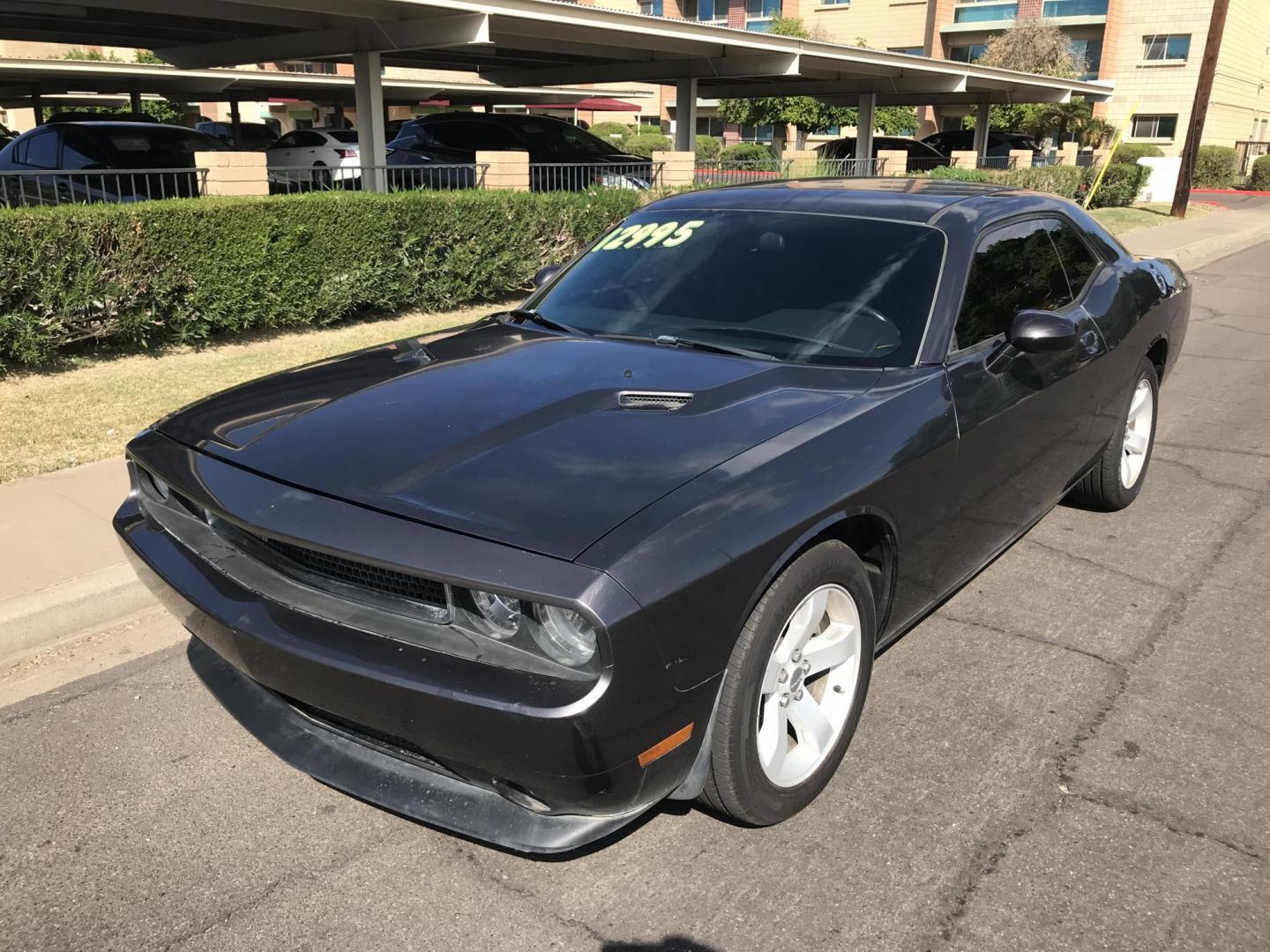2014 gray /gray and black Dodge Challenger SXT (2C3CDYAG5EH) with an 3.6L V6 DOHC 24V engine, 5-Speed Automatic transmission, located at 323 E Dunlap Ave., Phoenix, AZ, 85020, (602) 331-9000, 33.567677, -112.069000 - 2014 DODGE CHALLENGER SXT ,.....A Must See!!... Automatic, 3.6L V6, Ice cold AC. The car is gorgeous inside and out. Power windows, Power door locks, Stereo/ CD Player, Beautiful Gray Exterior with gray leather seats in near good condition, Clean title , Runs and Drives Excellent. passed emissions. - Photo#1