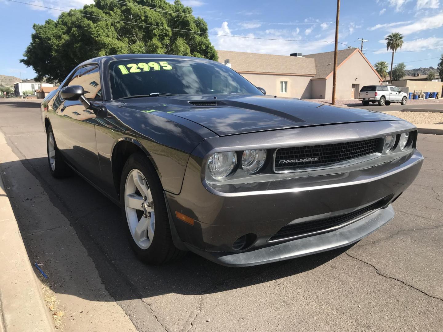 2014 gray /gray and black Dodge Challenger SXT (2C3CDYAG5EH) with an 3.6L V6 DOHC 24V engine, 5-Speed Automatic transmission, located at 323 E Dunlap Ave., Phoenix, AZ, 85020, (602) 331-9000, 33.567677, -112.069000 - 2014 DODGE CHALLENGER SXT ,.....A Must See!!... Automatic, 3.6L V6, Ice cold AC. The car is gorgeous inside and out. Power windows, Power door locks, Stereo/ CD Player, Beautiful Gray Exterior with gray leather seats in near good condition, Clean title , Runs and Drives Excellent. passed emissions. - Photo#4