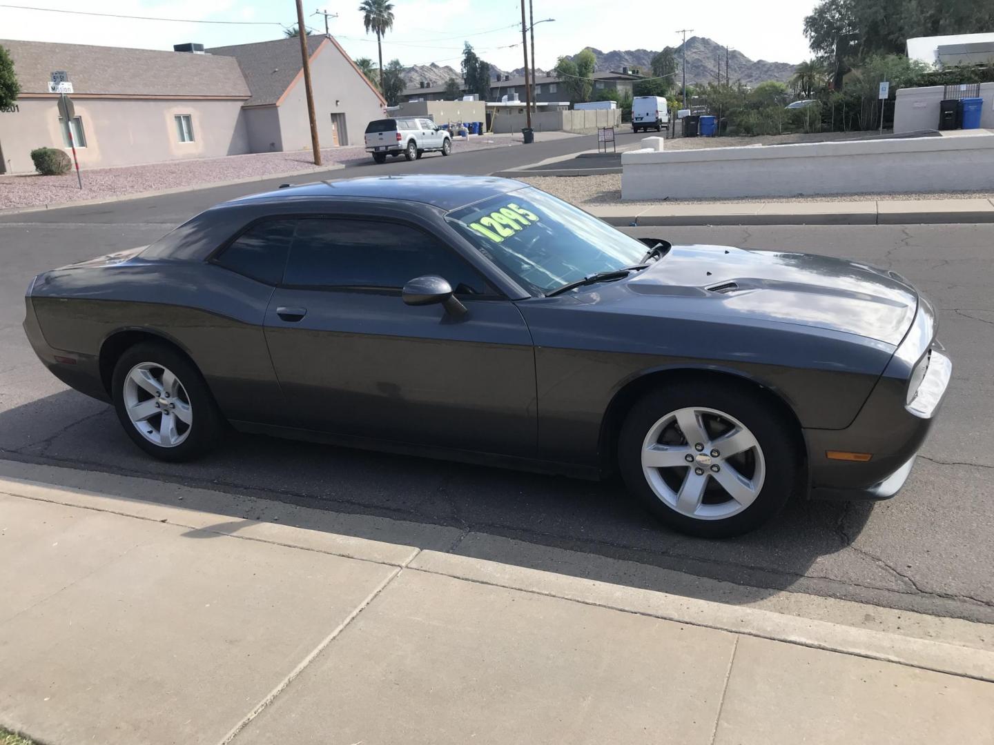 2014 gray /gray and black Dodge Challenger SXT (2C3CDYAG5EH) with an 3.6L V6 DOHC 24V engine, 5-Speed Automatic transmission, located at 323 E Dunlap Ave., Phoenix, AZ, 85020, (602) 331-9000, 33.567677, -112.069000 - 2014 DODGE CHALLENGER SXT ,.....A Must See!!... Automatic, 3.6L V6, Ice cold AC. The car is gorgeous inside and out. Power windows, Power door locks, Stereo/ CD Player, Beautiful Gray Exterior with gray leather seats in near good condition, Clean title , Runs and Drives Excellent. passed emissions. - Photo#6