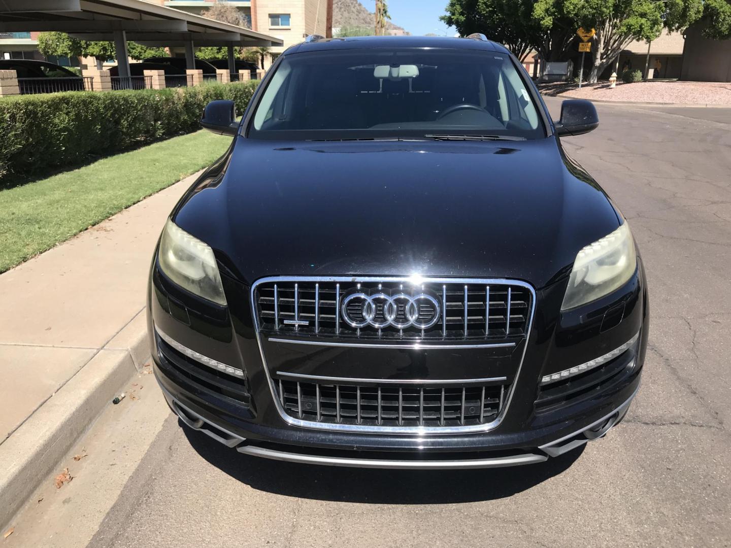 2012 black /black Audi Q7 3.0 Premium quattro (WA1LGBFE8CD) with an 3.0L V6 DOHC 24V TURBO engine, 8-Speed Automatic transmission, located at 323 E Dunlap Ave., Phoenix, AZ, 85020, (602) 331-9000, 33.567677, -112.069000 - 2012 AUDI Q7 SUV AWD 4WD, Premium , ____ 3RD ROW SEATING____ A Must See!!!...Automatic, 3.0T Engine, LOW 113k original miles, Ice cold AC. Panorama Roof. Rear Headrest Monitors, The SUV is gorgeous inside and out. Power Options, Premium Sound CD Player, Beautiful Black Exterior with black leather s - Photo#3