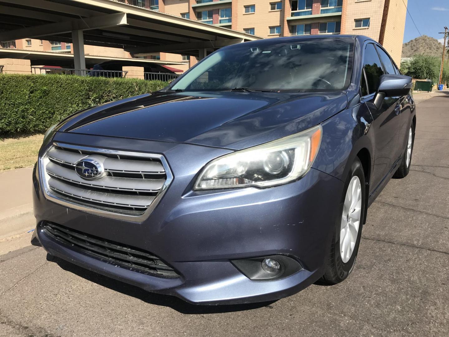 2015 BLUE /gray Subaru Legacy 2.5i Premium (4S3BNAH6XF3) with an 2.5L H4 SOHC 16V engine, 6-Speed Automatic transmission, located at 323 E Dunlap Ave., Phoenix, AZ, 85020, (602) 331-9000, 33.567677, -112.069000 - Photo#1
