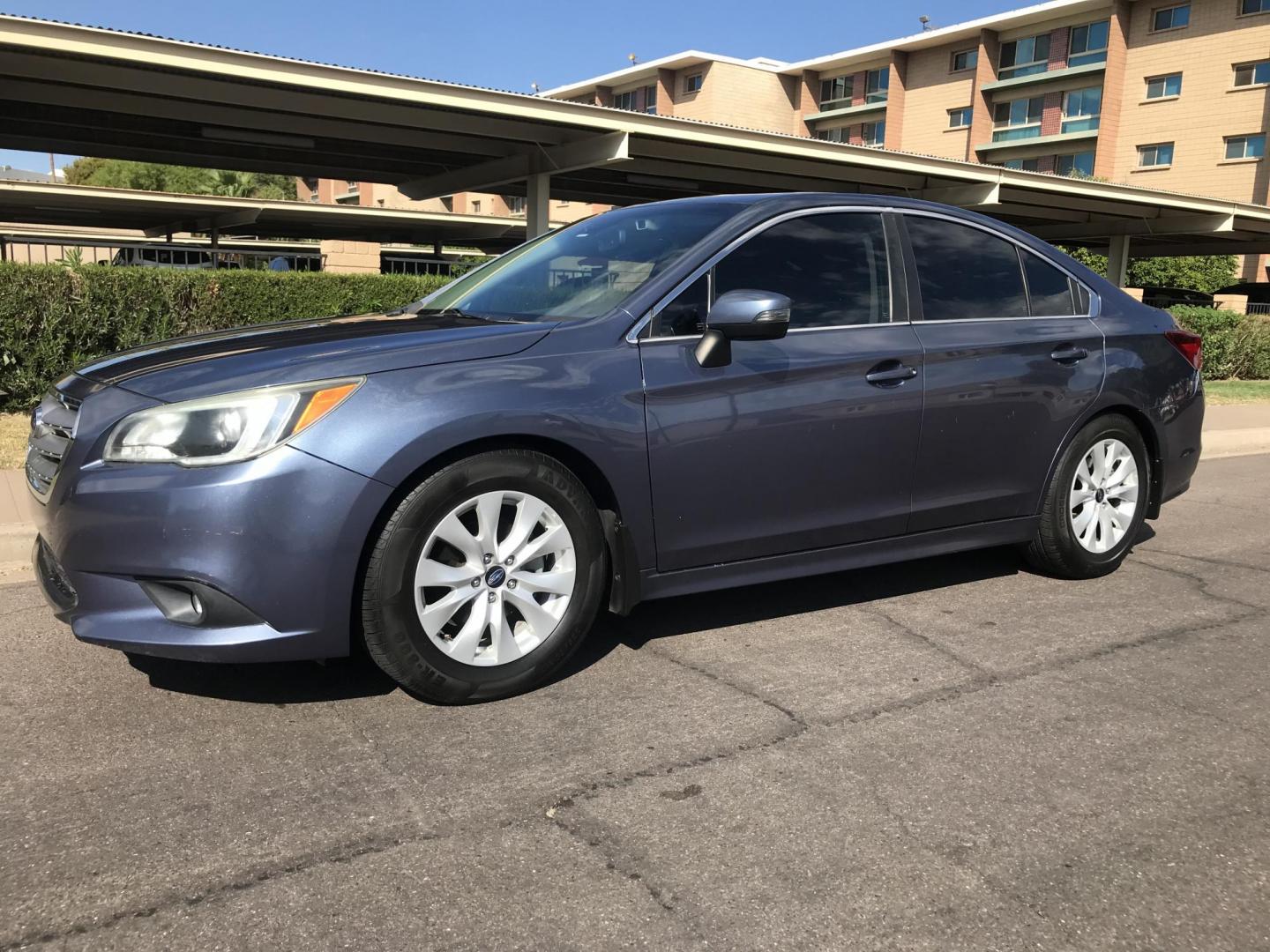 2015 BLUE /gray Subaru Legacy 2.5i Premium (4S3BNAH6XF3) with an 2.5L H4 SOHC 16V engine, 6-Speed Automatic transmission, located at 323 E Dunlap Ave., Phoenix, AZ, 85020, (602) 331-9000, 33.567677, -112.069000 - Photo#3