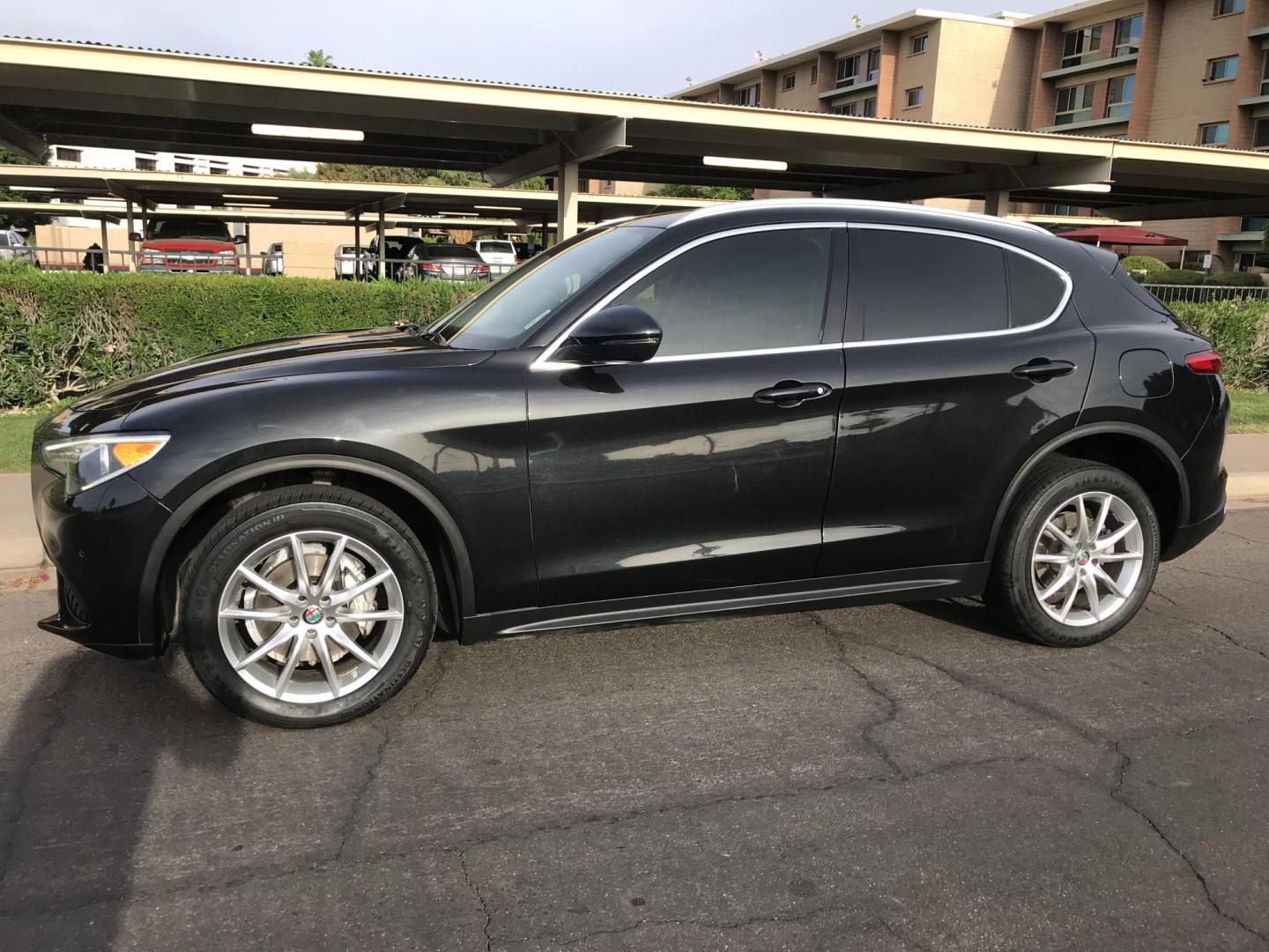 2018 BLACK /black Alfa Romeo Stelvio Ti (ZASFAKBN3J7) with an 2.0L L4 DOHC 16V engine, 8A transmission, located at 323 E Dunlap Ave., Phoenix, AZ, 85020, (602) 331-9000, 33.567677, -112.069000 - 2018 ALFA ROMEO STELVIO TI CROSSOVER SUV, 4WD AWD ...... 2.0L Automatic, Low mileage 110k .... A Must See!!..... LUXURY SUV, Cold cold AC. Loaded with Power Options, Beautiful black leather seats, Back-up Camera, Clean Arizona title , Runs and Drives Excellent. Great Family SUV, passed emissions. - Photo#2